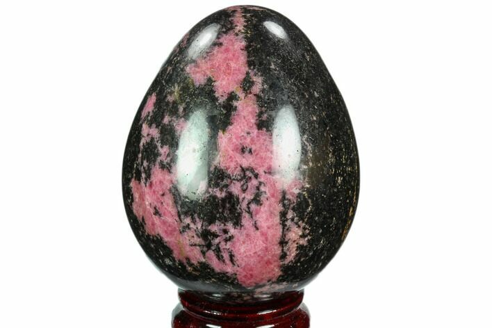 Polished Rhodonite Egg - Madagascar #117379